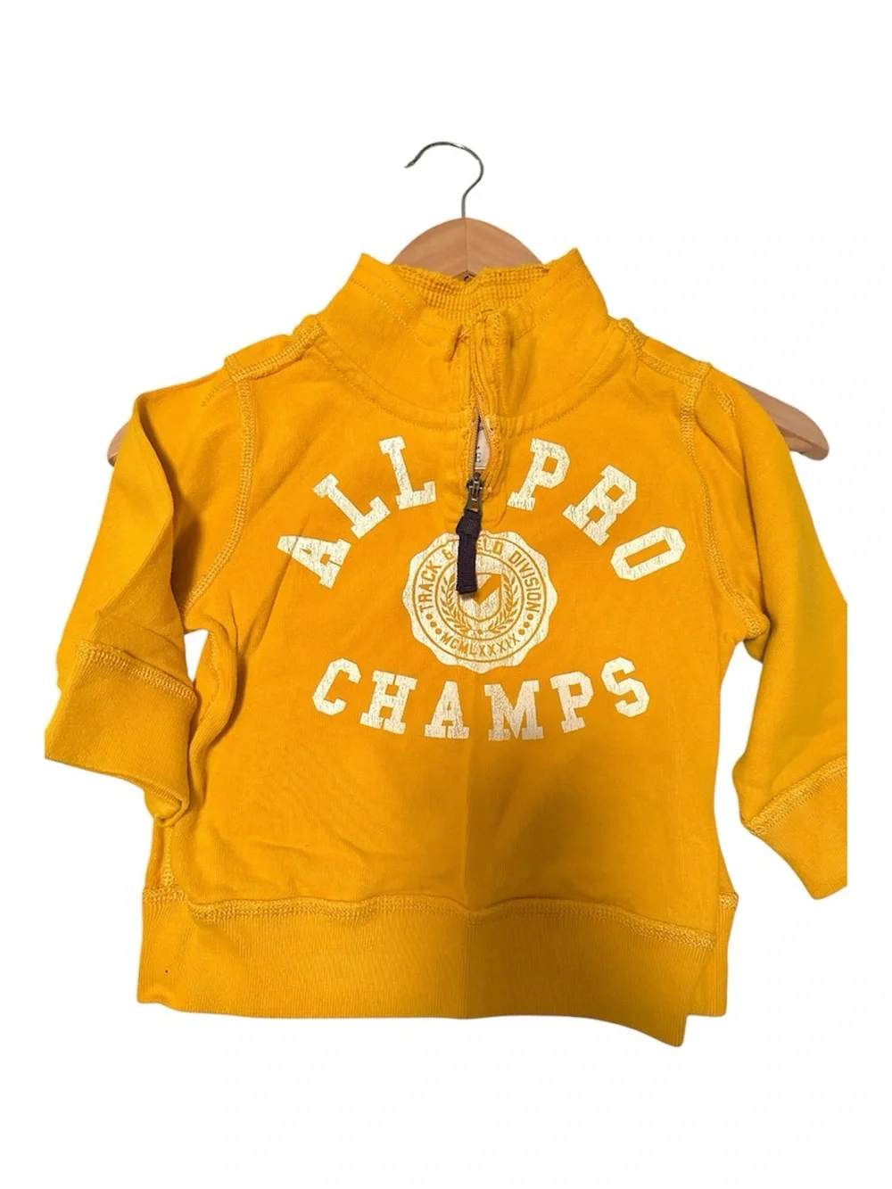 Children’s Place Yellow Graphic Kids Half-Zip Sweatshirt-NWOT Size 3/3T